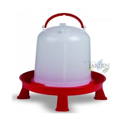 Bebedero aves con patas 10 litros rojo